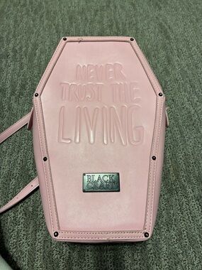 Pink 'Never Trust The Living' Coffin Backpack Bag BLACKCRAFT CULT